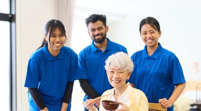 Foreign,Caregivers,Working,In,Japanese,Nursing,Care,Facilities