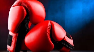 Pair,Of,Red,Leather,Boxing,Gloves.