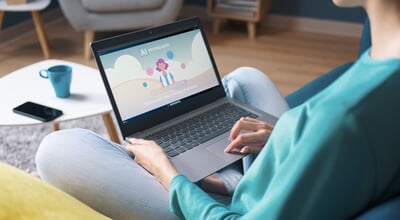 A,Woman,Uses,A,Specialized,Artificial,Intelligence,Mental,Health,App