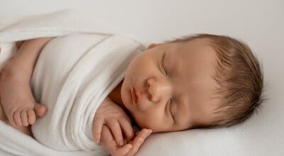 Portrait,Of,A,Sleeping,Newborn,Baby,,Space,For,Text,,A