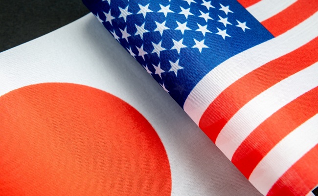 A,Close,Up,Of,The,Japan,National,Flag,Together,With