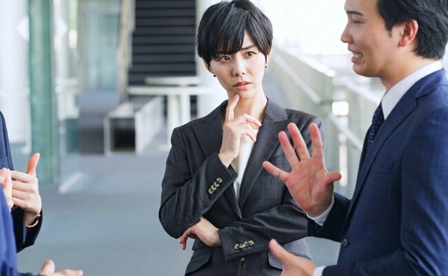 A,Female,Business,Person,Who,Is,Worried,Alone,In,A