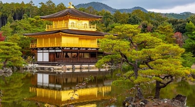 Kinkaku-ji,(golden,Pavilion),-,Zen,Buddhist,Temple,In,Autumn,,Kyoto,