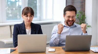 Woman,Feeling,Jealous,Of,Her,Colleague's,Success,In,Office