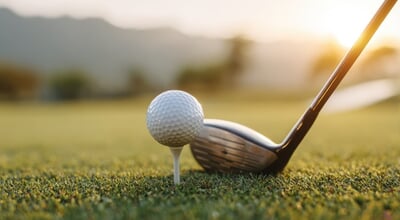 A,Close-up,Shot,Of,A,Golf,Club,Poised,To,Hit