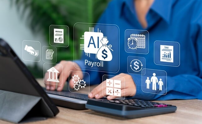 Automated,Payroll,System,Concept,,Businesswoman,Use,Tablet,For,Salary,Processing,
