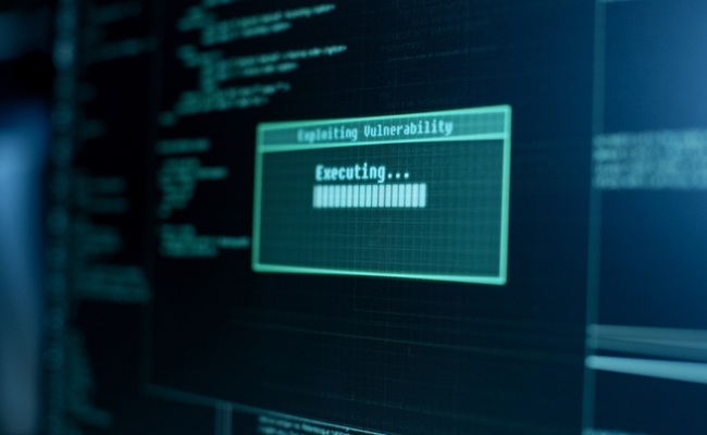 Display,Showing,Stages,Of,Hacking,In,Progress:,Exploiting,Vulnerability,,Executing